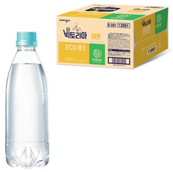 웅진빅토리아 레몬 탄산 무라벨, 500ml, 20개