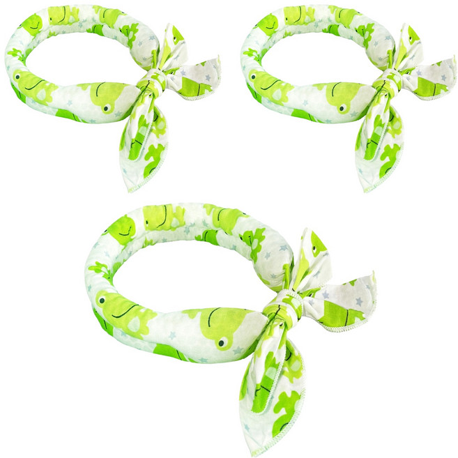 ROI라이프 스카프형 패션 아이스 목도리 넥쿨러, 그린개구리, 3개