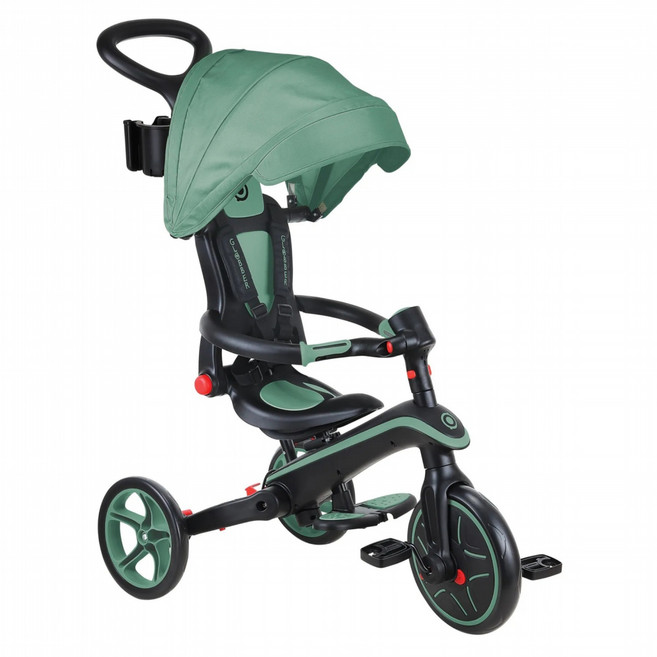 GLOBBER 哥輪步 4合1 Trike 多功能3輪推車 折疊版, 城市野營綠, 1個