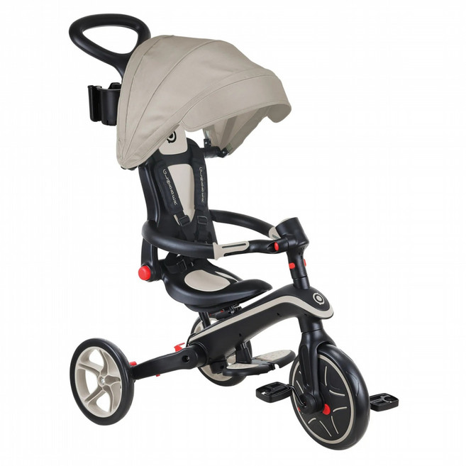GLOBBER 哥輪步 4合1 Trike 多功能3輪推車 折疊版, 燕麥奶茶色, 1個