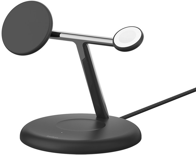 belkin 貝爾金 BoostCharge Pro 3-in-1 磁吸 無線充電座 15W Qi2 36W Power Adapter 黑色
