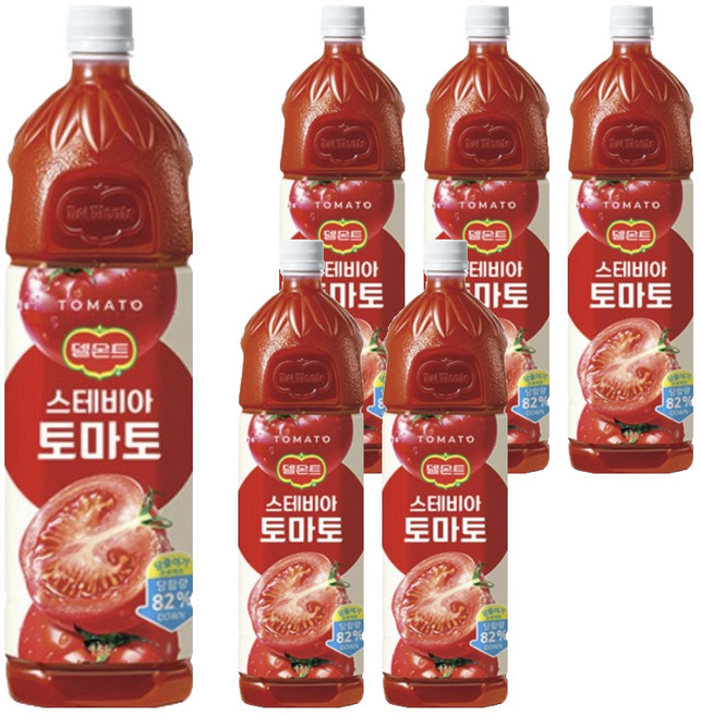 델몬트 스테비아 토마토, 1.5L, 6개