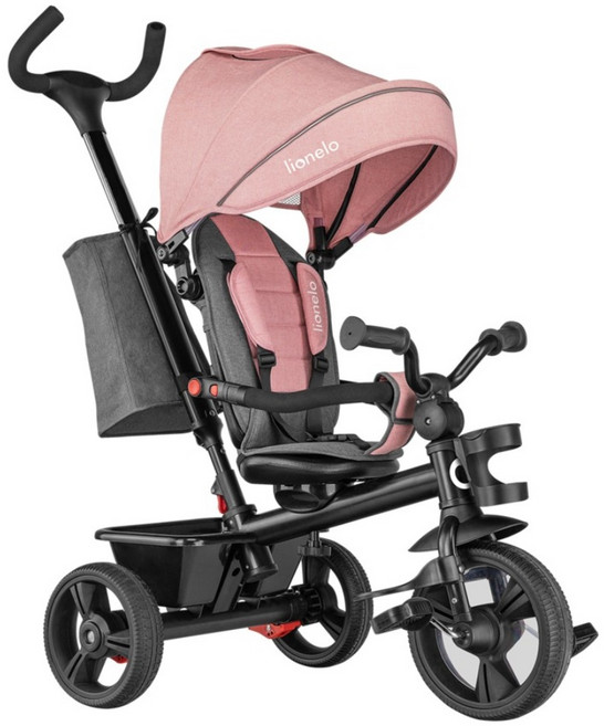 lionelo 手推幼兒童三輪車 HAARI 658821, 粉紅色, 1個