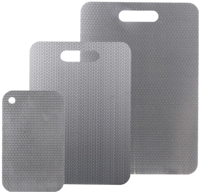 플라라 양면 주방 헥사곤 스텐 커팅보드 3종 세트, 1세트, 미니 + 중 + 대