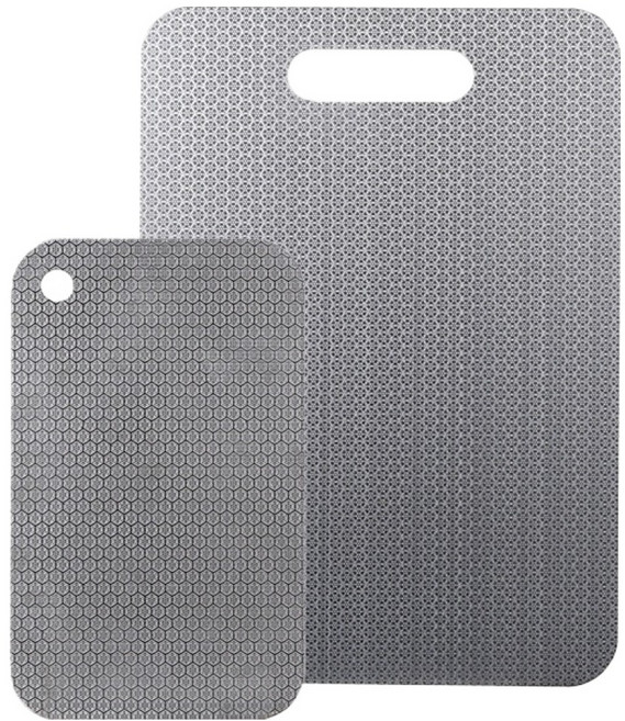 플라라 양면 주방 헥사곤 스텐 커팅보드 2종 세트, 1세트, 미니 + 중