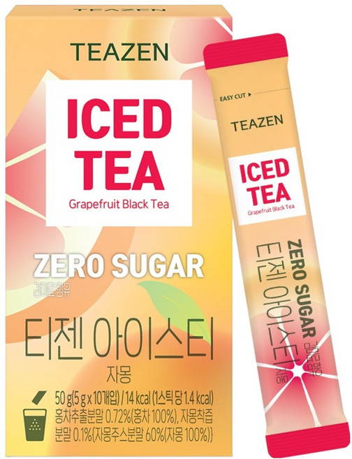 티젠 제로슈가 아이스티 자몽, 5g, 1개, 10개입