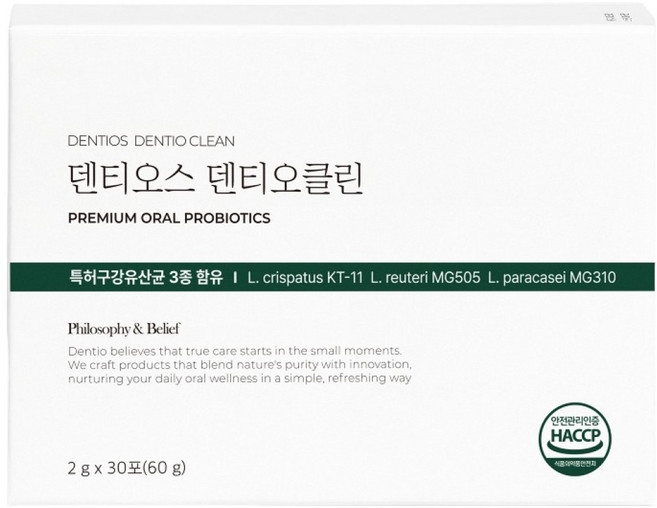 덴티오스 덴티오클린 구강유산균 30p, 30정, 1개