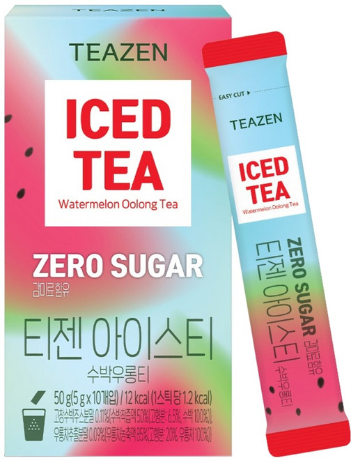 티젠 제로슈가 아이스티 수박우롱티, 5g, 1개, 10개입
