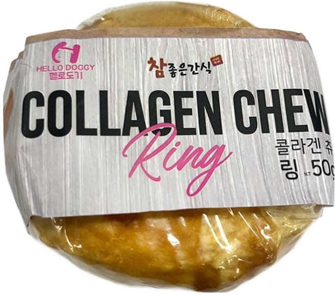 헬로도기 강아지 오래먹는 콜라겐츄 껌, 1개, 50g, 링