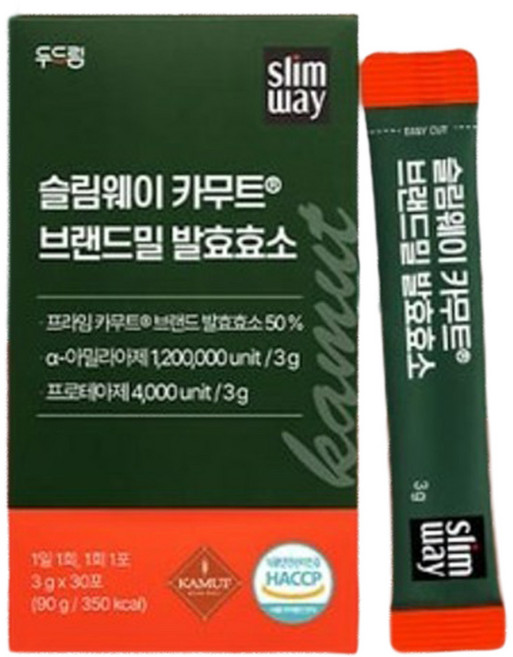 슬림웨이 카무트 브랜드밀 발효효소 30p, 90g, 1개