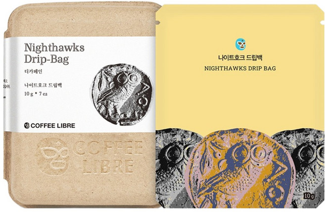 커피리브레 디카페인 블렌드 드립백 나이트호크, 10g, 1개, 7개입