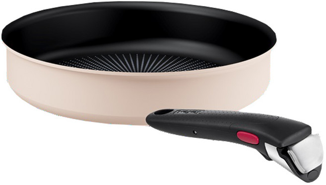 테팔 인덕션 2X 크렘 드 피치 프라이팬 24cm + 매직핸즈 손잡이 세트, 1세트