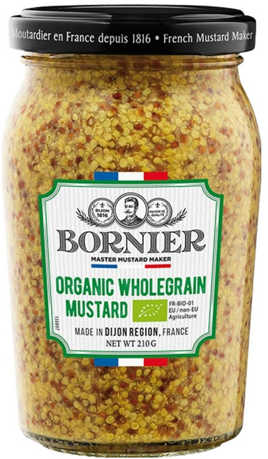 보르니에르 유기농 홀그레인 머스타드, 210g, 1개