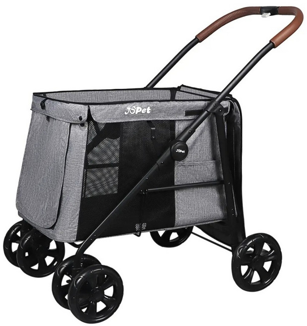 JoPet HB01 大空間寵物手推車, 亞麻灰, 1個