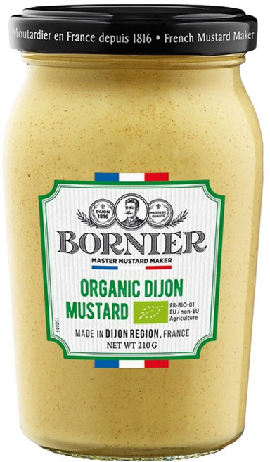 보르니에르 유기농 디존 머스타드, 210g, 1개