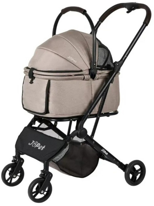 JoPet 三折分離寵物推車 HC01, 拿鐵棕, 1個