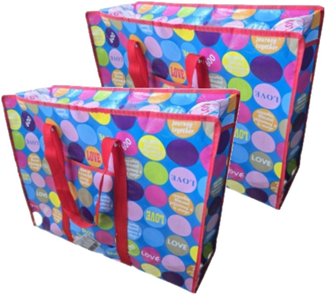 타포린백 특대형, 도트블루, 2개