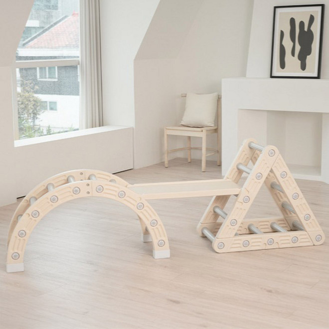 토들러하우스 유아용 클라이밍 대근육 발달 클라이밍 3종 세트, 화이트, 1세트