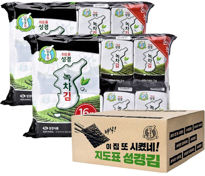 지도표성경 녹차 식탁김, 32개, 5g