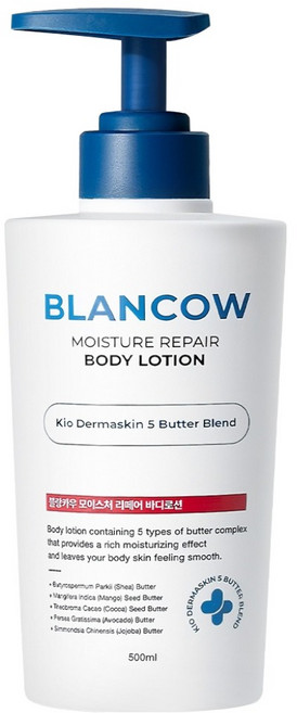 블랑카우 보습지속 모이스처 리페어 바디로션, 1개, 500ml