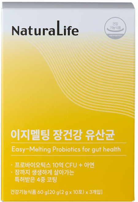 네츄럴라이프 이지멜팅 장건강 유산균 30p, 60g, 1개