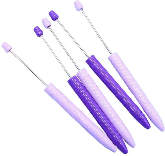 비단길 심피 꾸미기 비즈 볼펜 라벤더 3p + 퍼플 2p 세트, 라벤더3 퍼플2, 1세트