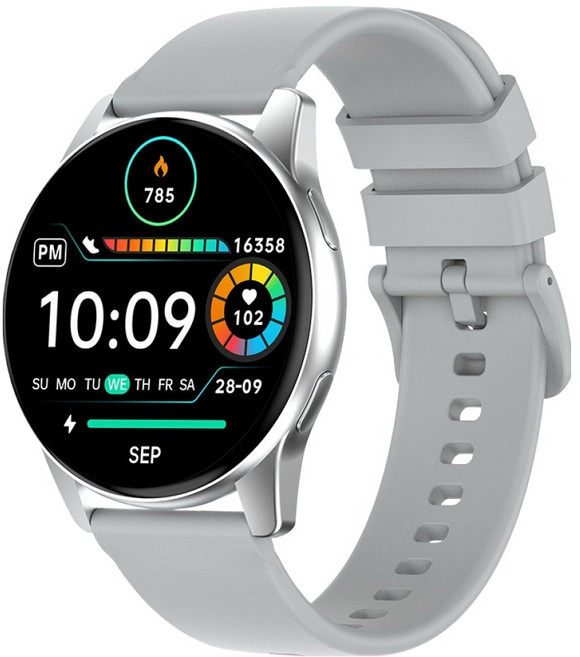 젤리타이거 통화가능 GPS 타이거 스마트워치 TW10, 실버, 35mm, 블루투스