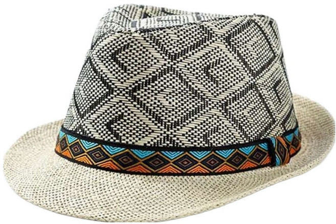 선빛 에스닉 패턴 페도라