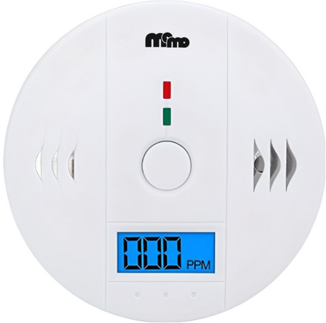 모모 캠핑 일산화탄소 감지 경보기, 화이트, 1개