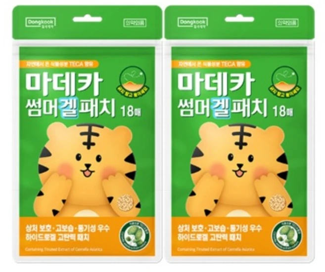 동국제약 마데카 썸머 겔 패치 베이지 18p, 2개 - 쿠팡