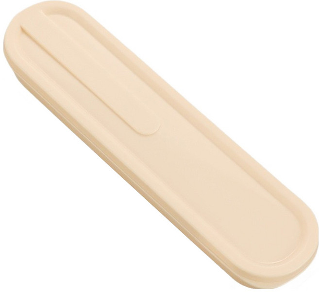 이벤리브 휴대용 무소음 수저통 21.5 x 5.5 x 3 cm, 아이보리 옐로우, 1개