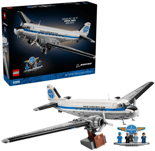 LEGO 11378 ICONS Douglas DC-3 PAN AM 客機 Douglas DC-3 PAN AM Airliner, 1個