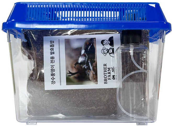 브라더팜 장수풍뎅이 애벌레 사육 세트, 블루(채집통), 1세트