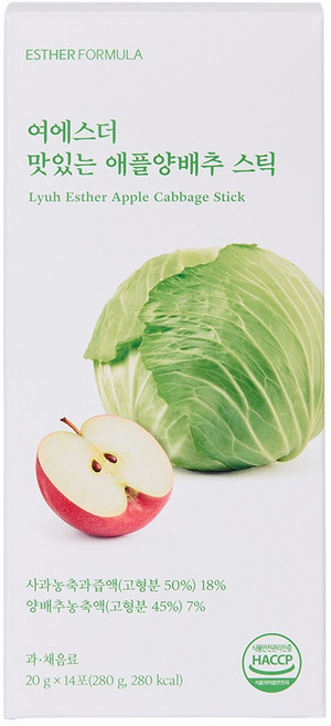 에스더포뮬러 여에스더 맛있는 애플양배추 스틱, 280g, 1개