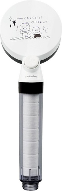 대림바스 카카오프렌즈 원터치 온오프 필터 샤워기, 화이트 YOU CAN DO IT, 1개