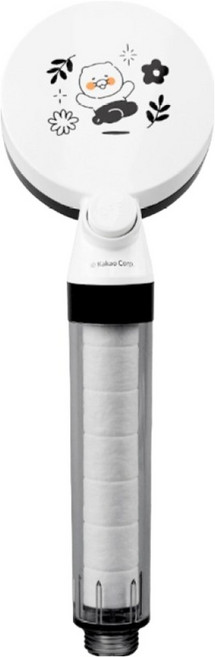 대림바스 카카오프렌즈 원터치 온오프 필터 샤워기, 화이트 HAPPY, 1개