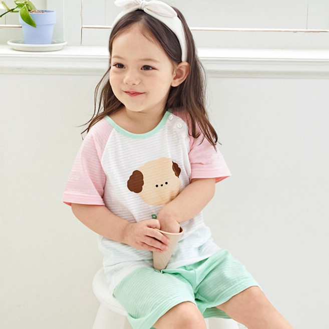 유니프랜드 아동용 푸들 5부 내의 상하의 세트