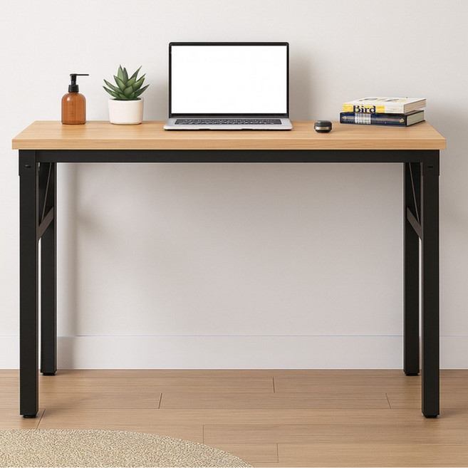 제이에스리빙 사무실 거실 침실 화장대 인테리어 학생 1인용 컴퓨터 공부 접이식 사이드 다용도 정리 보조 원목 테이블 800 MD:04A21-RWAJK, 우드 블랙