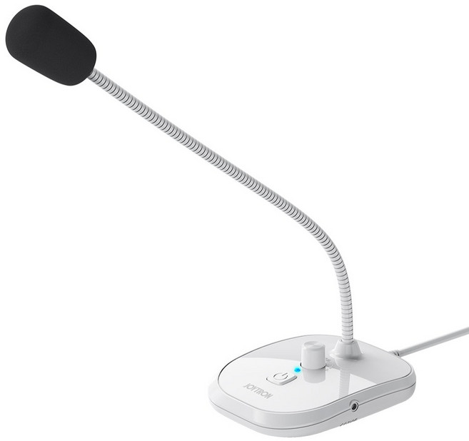 조이트론 방송용 녹음용 USB 스탠드 게이밍 구즈넥 마이크, GM20U, 화이트