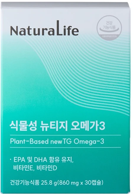네츄럴라이프 식물성 뉴티지 오메가3, 1개, 30정 - 쿠팡