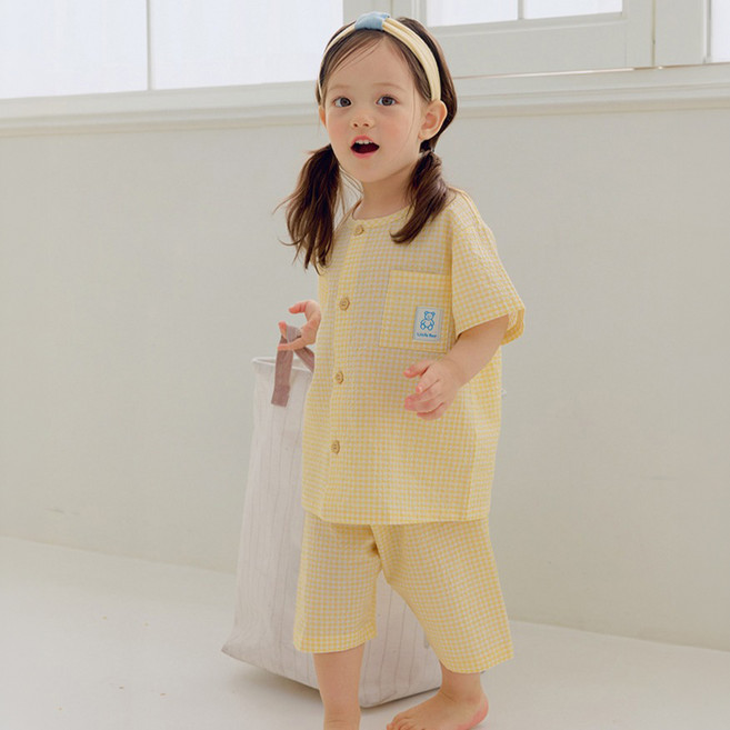 유니프랜드 시어서커 5부 잠옷 상하의 세트