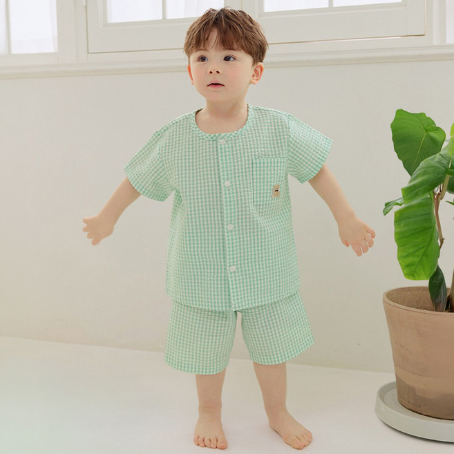 유니프랜드 시어서커 5부 잠옷 상하의 세트