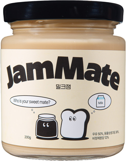 JamMate 手工頂級牛奶果醬抹醬, 1個, 200g
