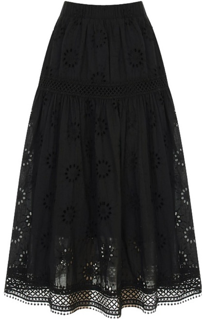 샐리 로맨틱 펀칭 레이스 스커트 I5B-CSK005