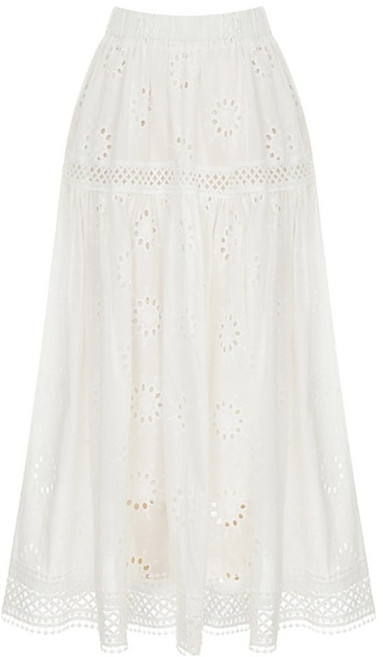 샐리 로맨틱 펀칭 레이스 스커트 I5B-CSK005