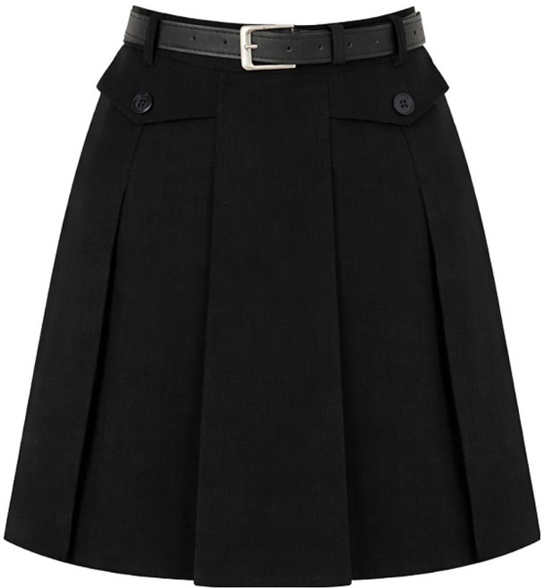 샐리 A라인 벨티드 플리츠 미니스커트 I6A-CSK031