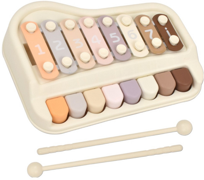 파스텔 8음 뮤직 실로폰 피아노 bm2614, 혼합색상, 1개