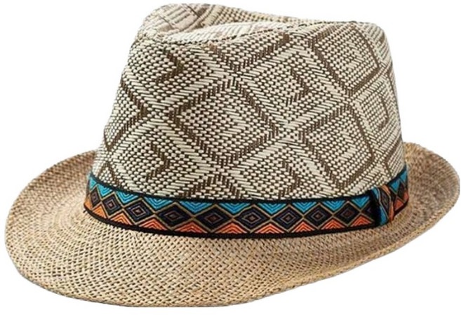 선빛 에스닉 패턴 페도라