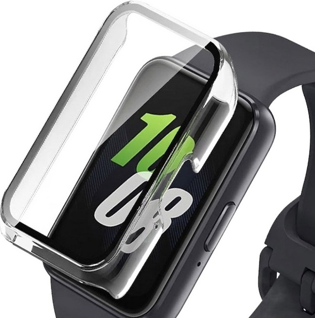 pines 갤럭시 핏 액정보호 풀커버 강화유리 케이스 필름, 투명, 1개