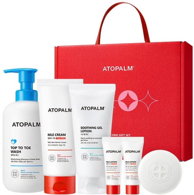 아토팜 크림 + 워시 + 수딩젤 베이비 출산 선물 세트, 1세트